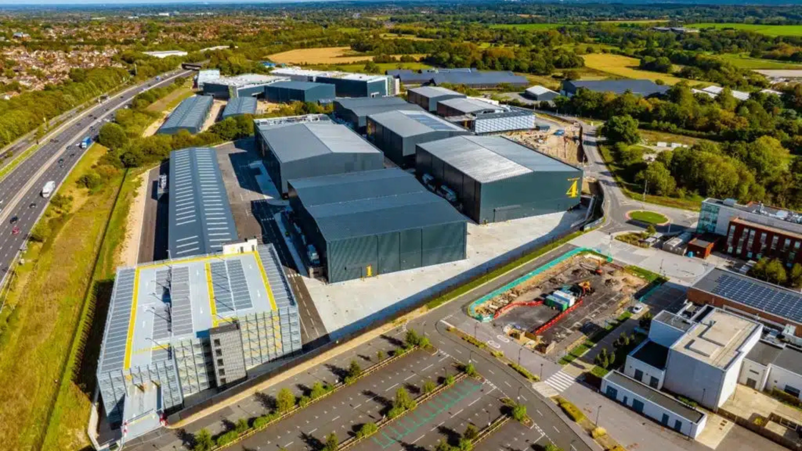 Aerial view of Shinfield Studios, Reading
